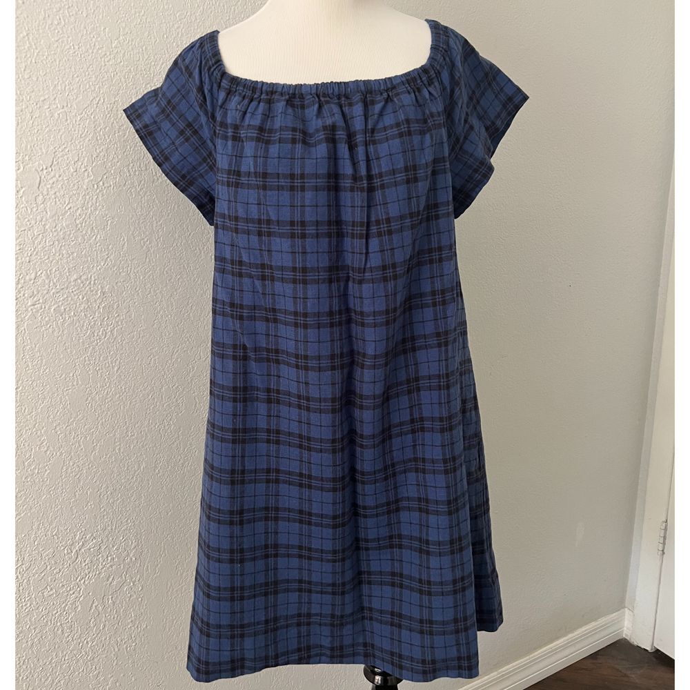 Madewell Blue Plaid Dress